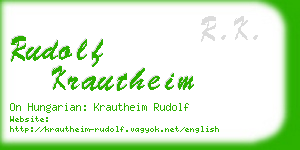 rudolf krautheim business card